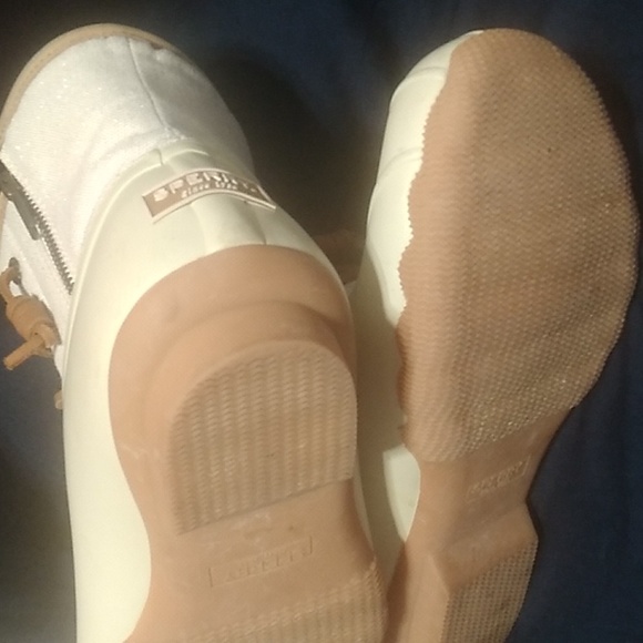 SALE! Sperry Sparkle Duck Boots Sz.6.5M Gently Worn - Picture 12 of 15